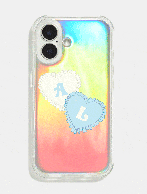Skinnydip London Personalised Holo Foil & Clear Camera Hole Shock iPhone Case