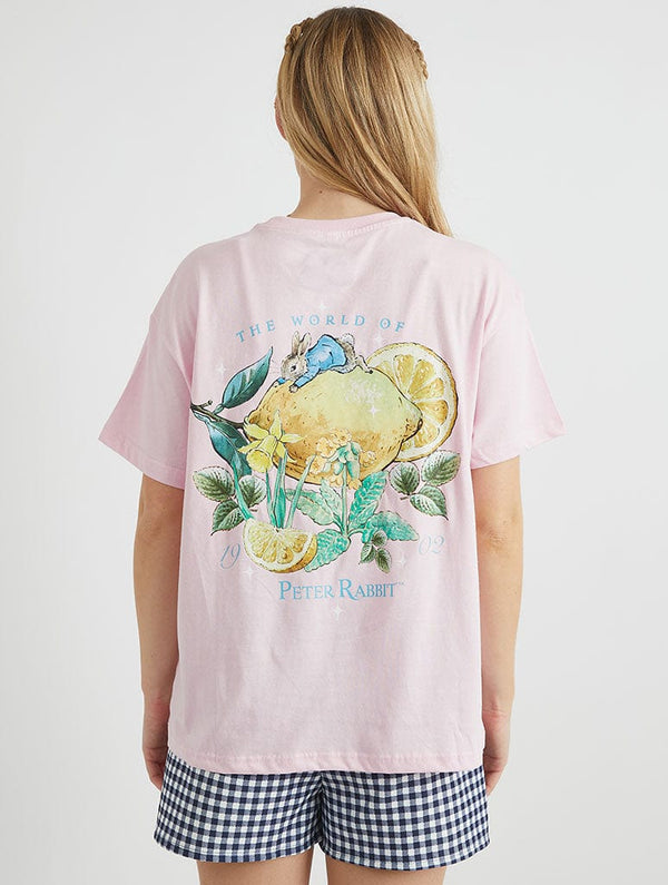 Skinnydip London Peter Rabbit X Skinnydip Lemon T-Shirt In Pink