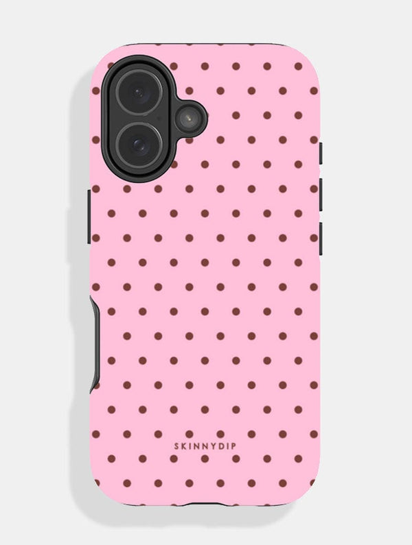 Skinnydip London Pink and Brown Mini Dots Ultra Protective iPhone Case – Skinnydip London