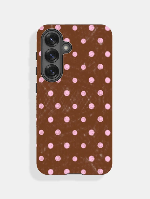 Skinnydip London Pink And Brown Painted Polka Dot Ultra Protective Samsung Case – Skinnydip London