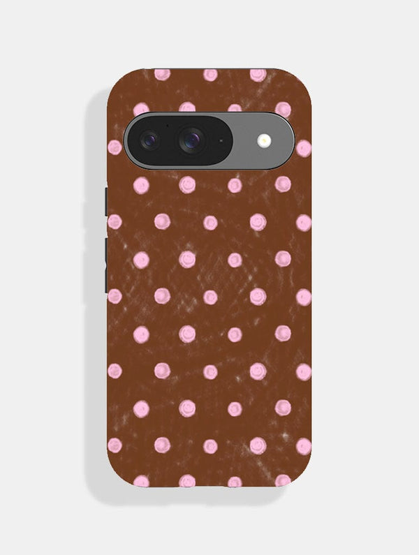 Skinnydip London Pink And Brown Painted Polka Dot Ultra Protective Google Pixel Case – Skinnydip London
