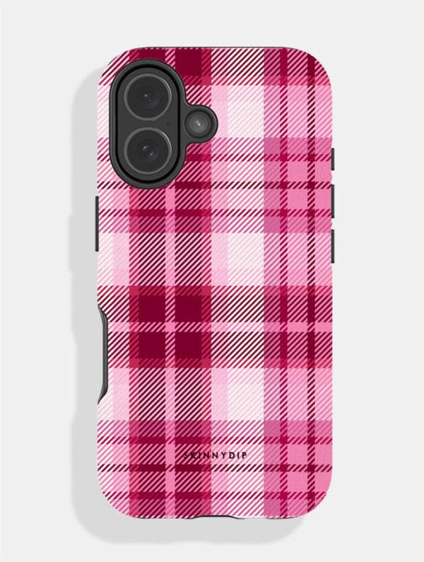 Skinnydip London Pink and Burgundy Tartan Ultra Protective iPhone Case