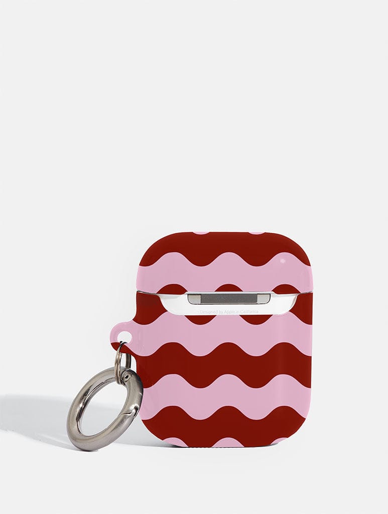 Skinnydip London Pink And Burgundy Wavey Lines AirPods Case – Skinnydip London
