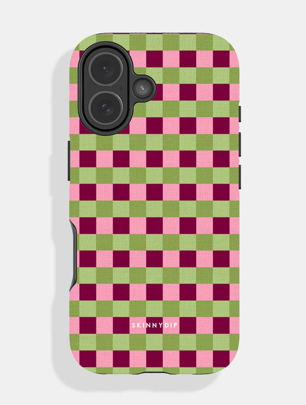 Skinnydip London Pink and Green Multi Gingham Ultra Protective iPhone Case