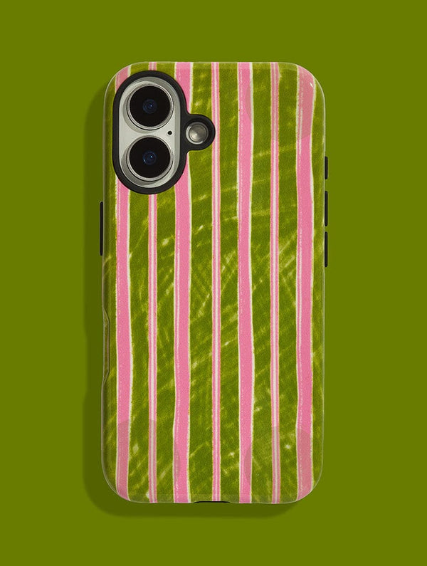 Skinnydip London Pink And Green Sketchy Stripes Ultra Protective iPhone Case