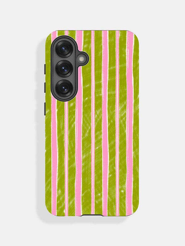 Skinnydip London Pink And Green Sketchy Stripes Ultra Protective Samsung Case
