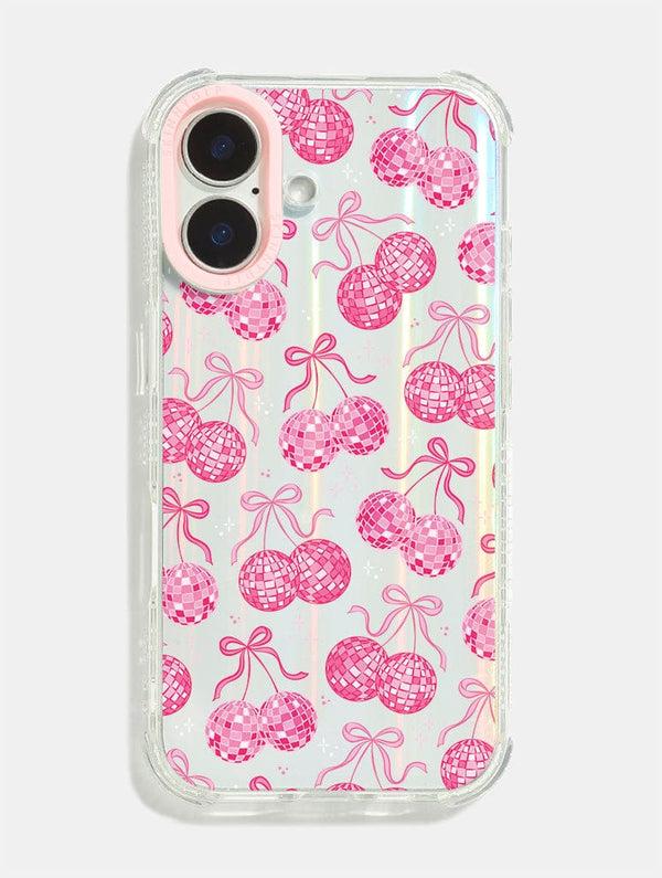 Skinnydip London Pink Bow Disco Cherry Shock iPhone Case