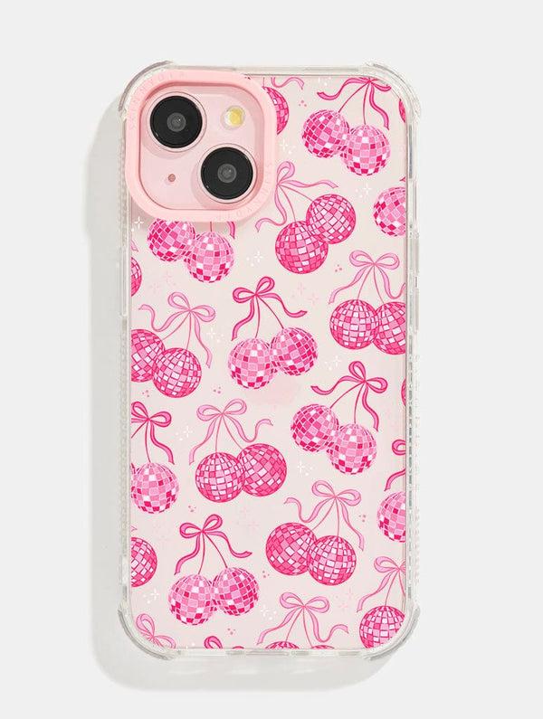 Skinnydip London Pink Bow Disco Cherry Shock iPhone Case