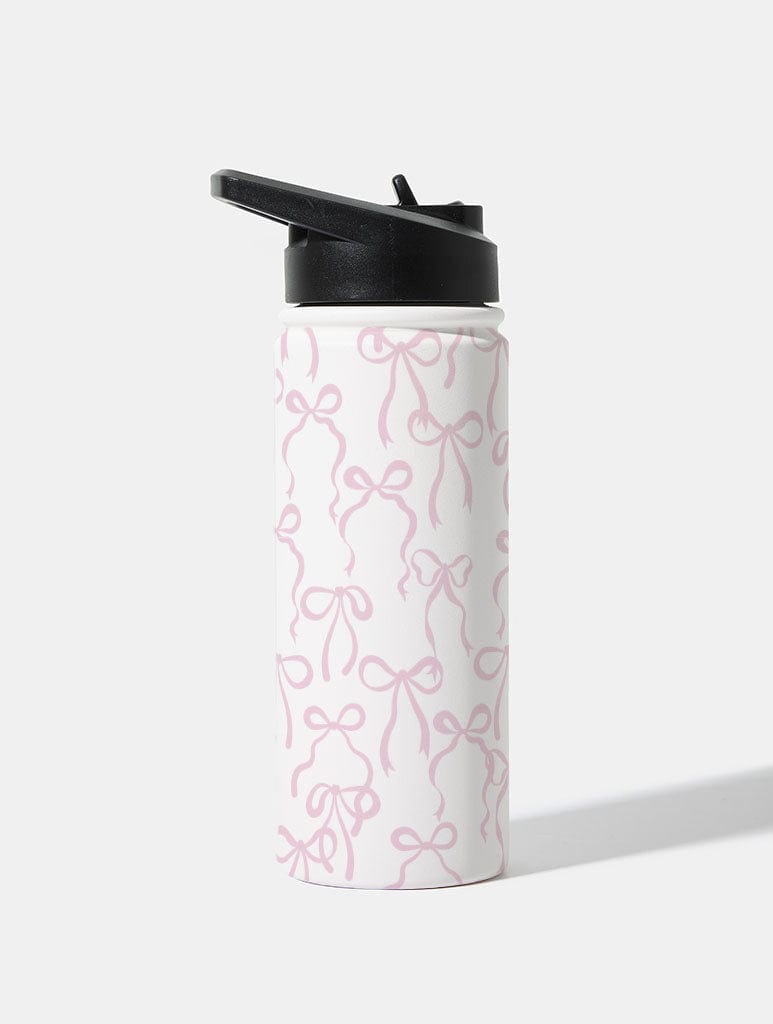 Skinnydip London Pink Bows 18oz Stainless Steel Water Bottle