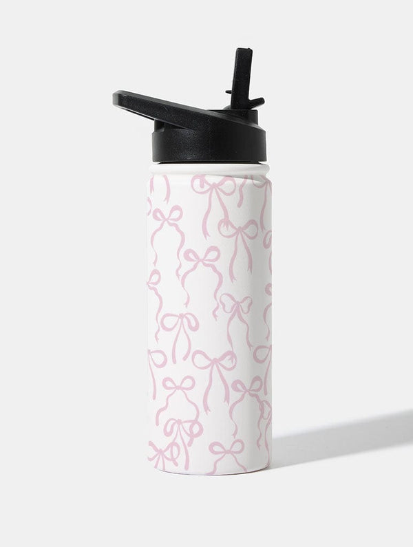 Skinnydip London Pink Bows 18oz Stainless Steel Water bottle