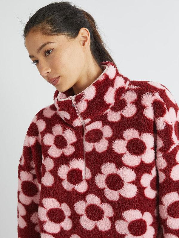 Skinnydip London Pink Flower Longline Fleece – Skinnydip London