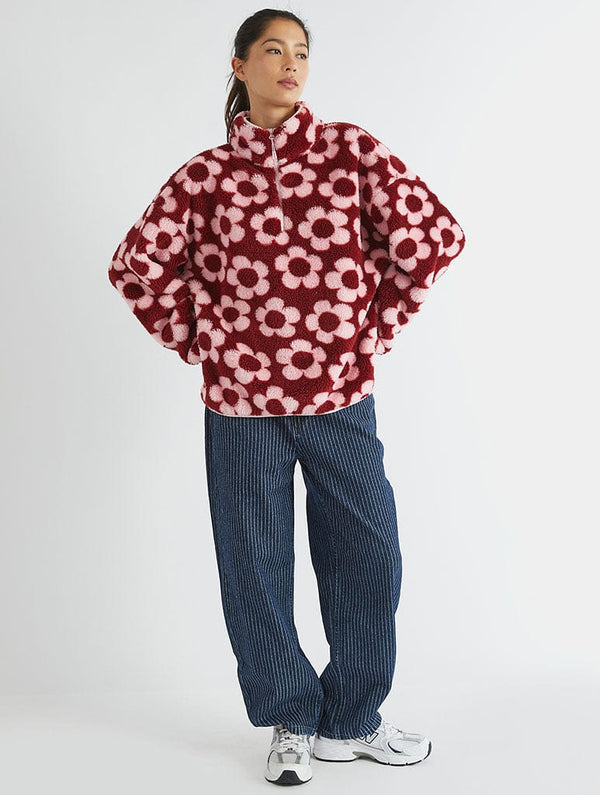 Skinnydip London Pink Flower Longline Fleece – Skinnydip London