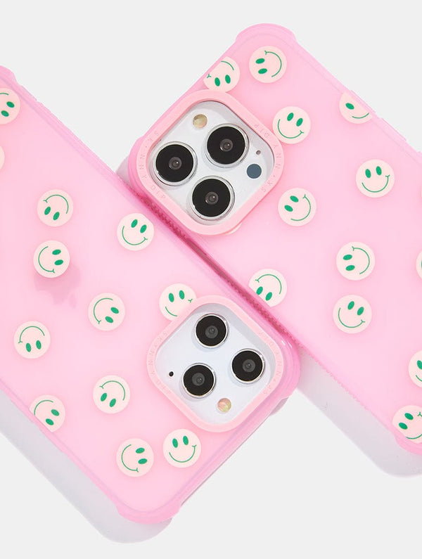 Skinnydip London Pink & Green Happy Face Shock IPhone Case