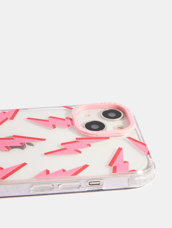 Skinnydip London Pink & Red Lightning Bolt IPhone Case