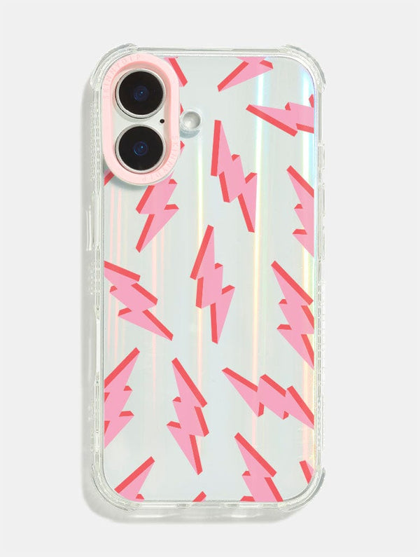 Skinnydip London Pink & Red Lightning Bolt Shock iPhone Case