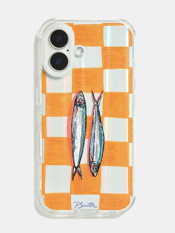 Skinnydip London Pippa Smith Studio Sardines On Check iPhone Case