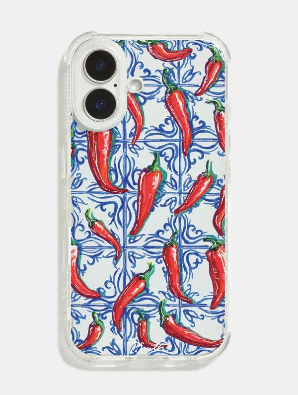 Skinnydip London Pippa Smith Studio x Skinnydip Chillies On Tiles Shock iPhone Case