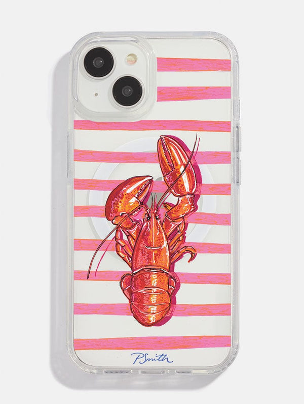 Skinnydip London Pippa Smith Studio x Skinnydip Lobster On Pink Stripes MagSafe iPhone – Skinnydip London