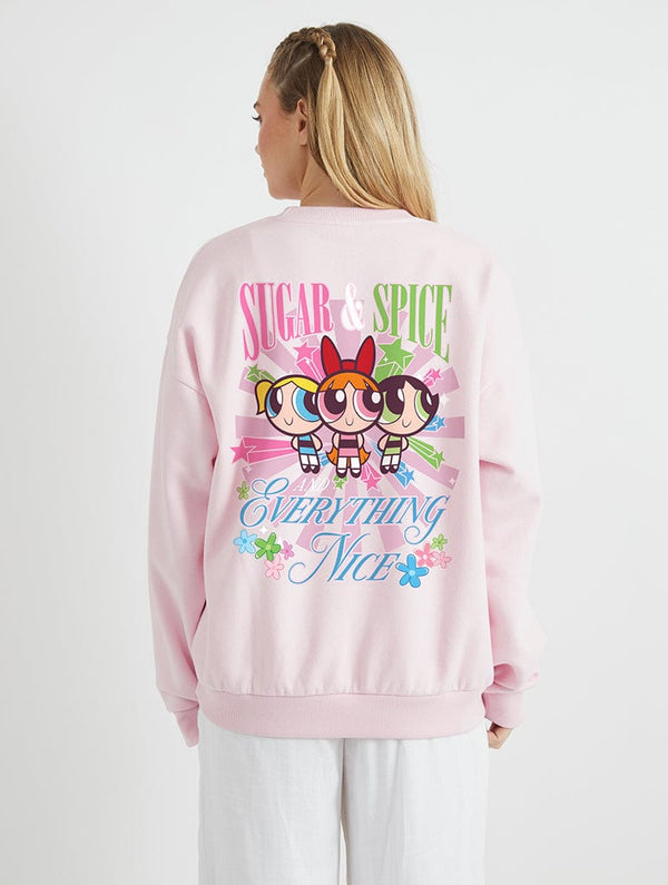 Skinnydip London Powerpuff Girls Sugar & Spice Sweatshirt In Pink
