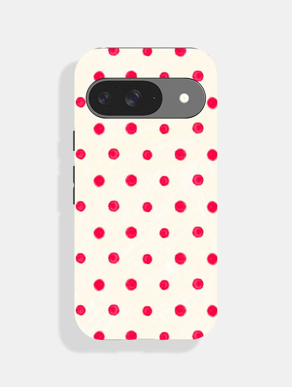 Skinnydip London Red And Cream Painted Polka Dot Ultra Protective Google Pixel Case – Skinnydip London