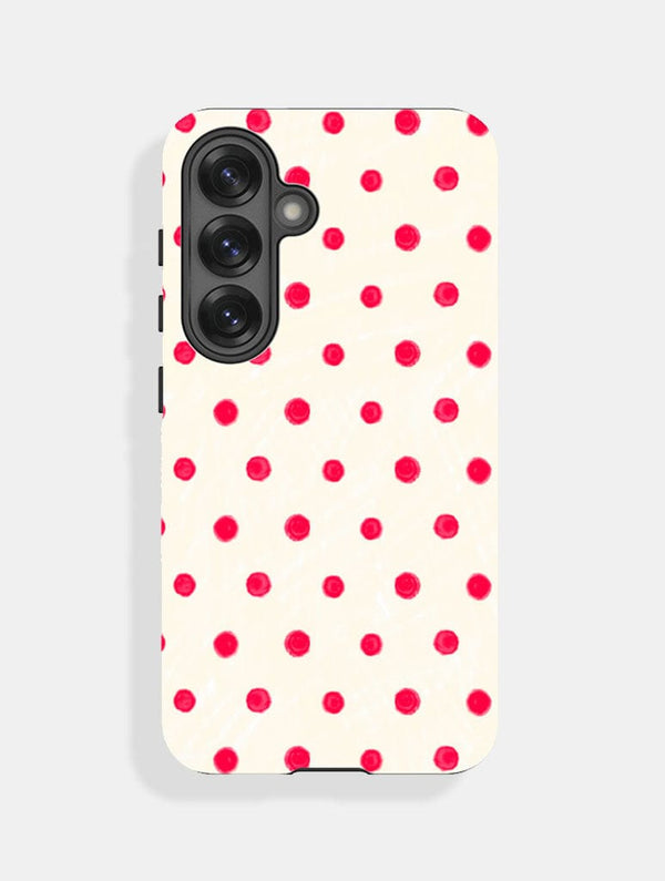 Skinnydip London Red And Cream Painted Polka Dot Ultra Protective Samsung Case – Skinnydip London