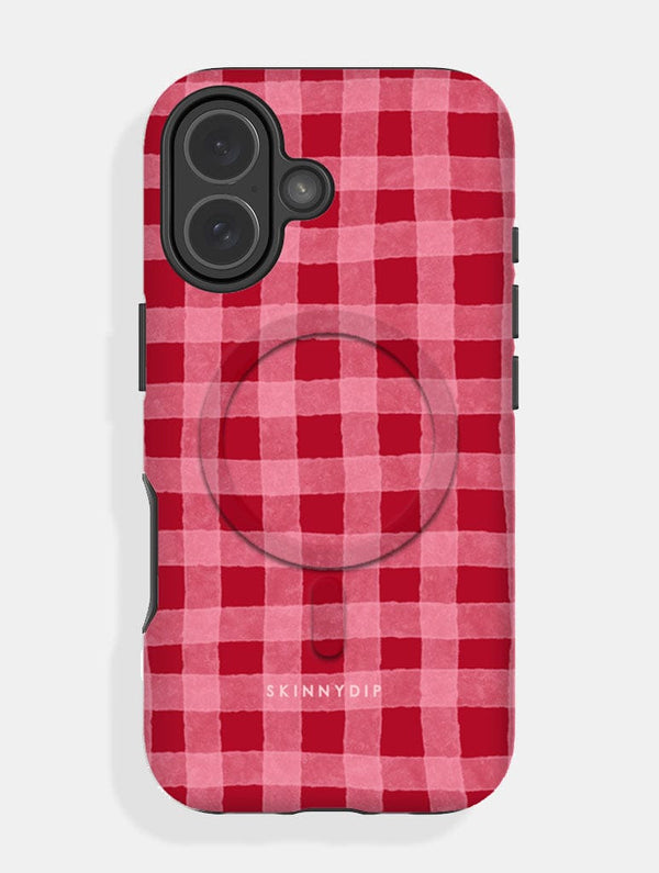 Skinnydip London Red Pink Gingham MagSafe Ultra Protective iPhone Case – Skinnydip London