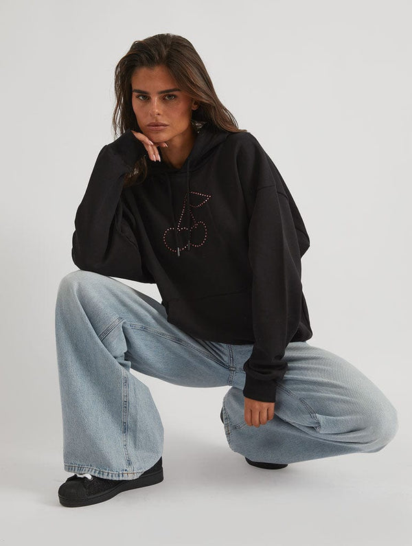 Skinnydip London Rhinestone Cherry Hoodie – Skinnydip London