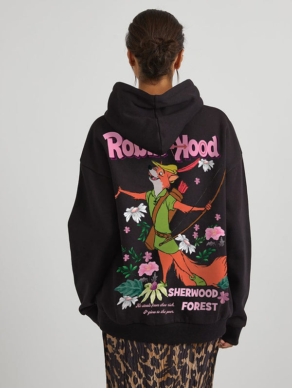 Skinnydip London Robin Hood Sherwood Forest Hoodie in Black