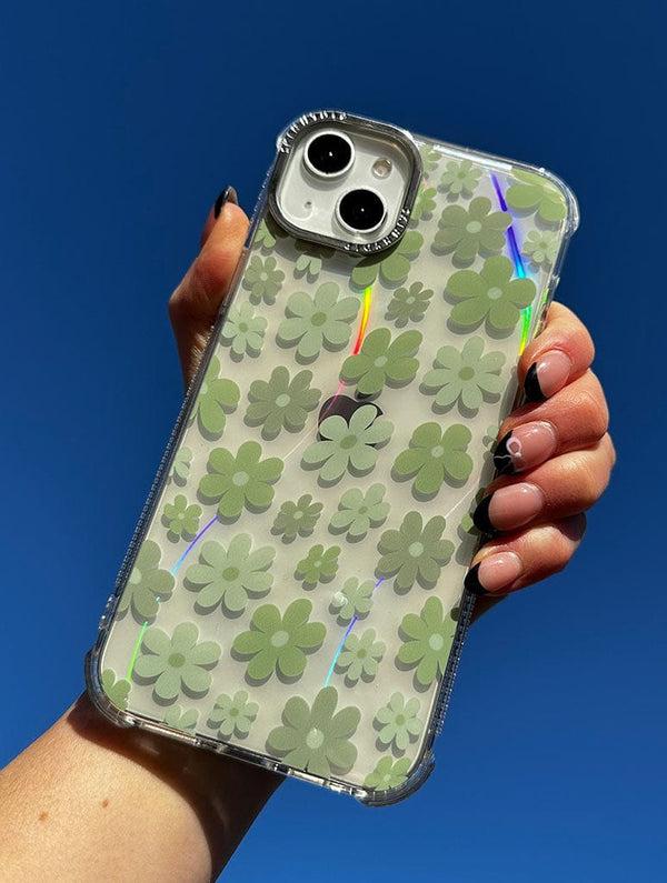 Skinnydip London Sage Warped Flower Shock IPhone Case