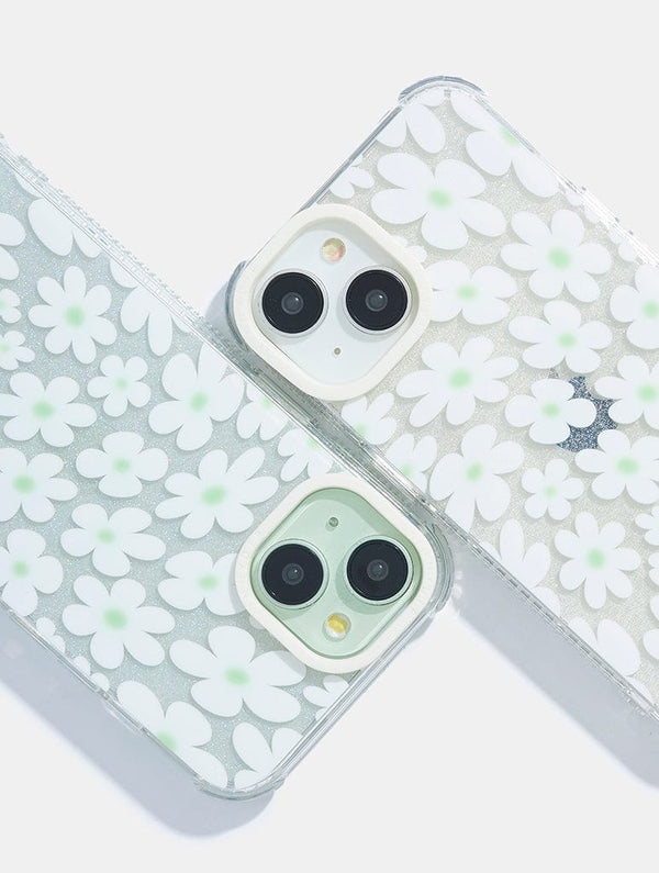 Skinnydip London Sage & White Warped Daisy Shock IPhone Case