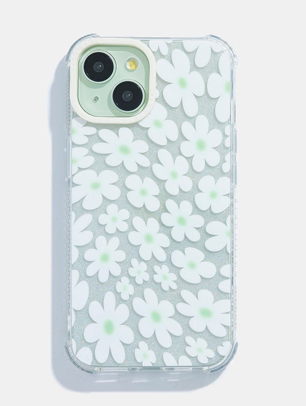 Skinnydip London Sage & White Warped Daisy Shock IPhone Case