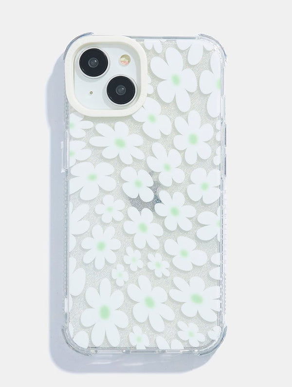 Skinnydip London Sage & White Warped Daisy Shock iPhone Case