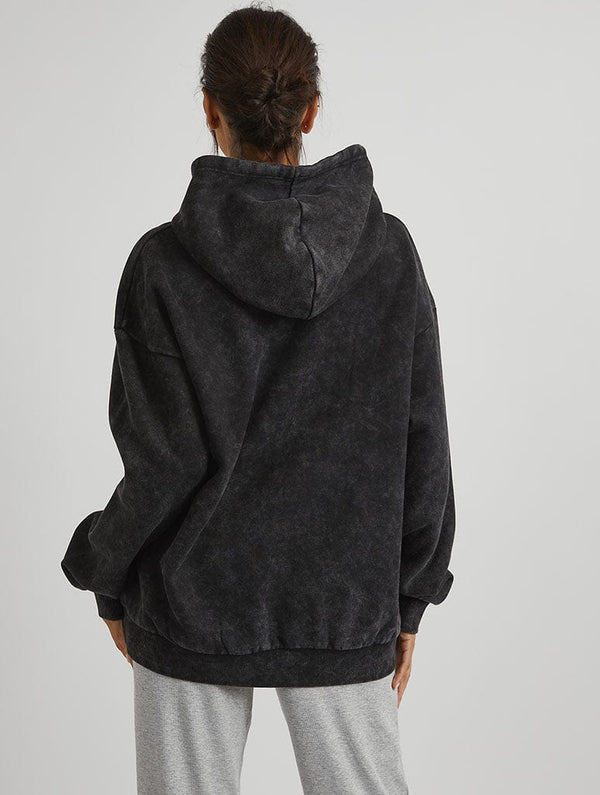 Skinnydip London Self Love Club Hoodie In Acid Wash