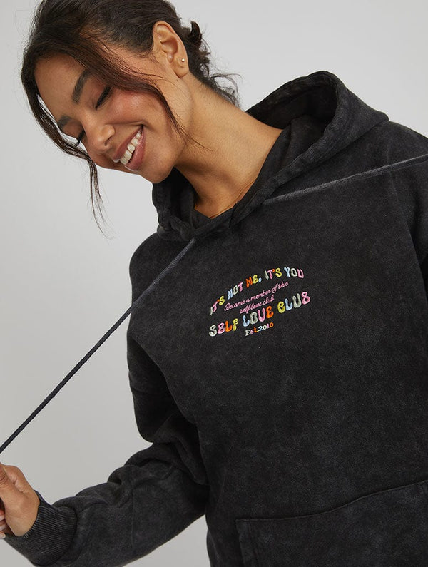 Skinnydip London Self Love Club Hoodie in Acid Wash Skinnydip London Self Love Club Hoodie in Acid Wash