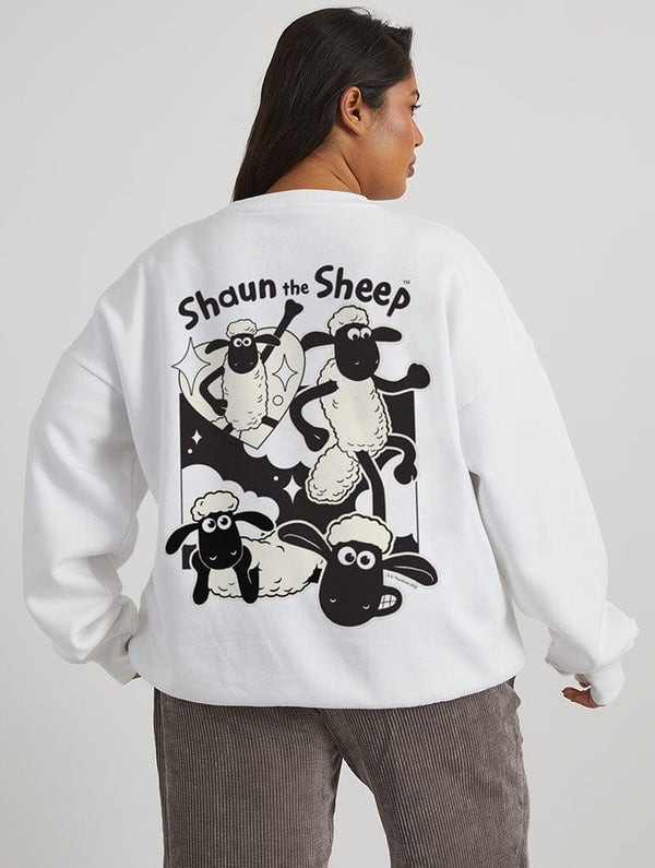 Skinnydip London Shaun the Sheep x Skinnydip Shaun Sweatshirt In Ecru