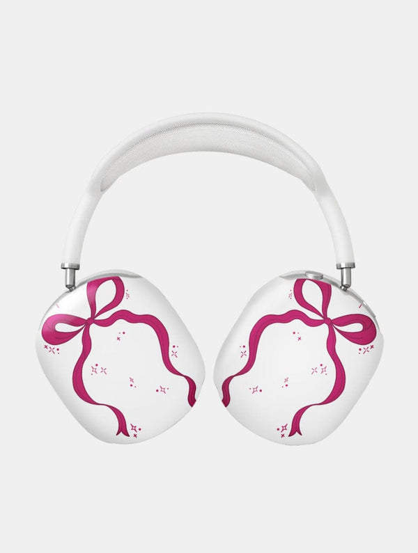 Skinnydip London Single Burgundy Bow AirPods Max Case in Gloss