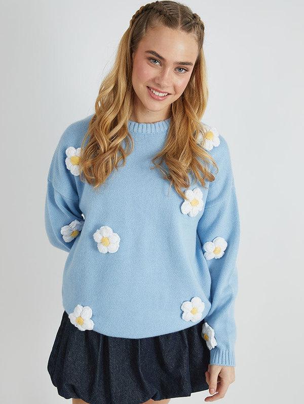 Skinnydip London 3D Flowers Knitted Jumper