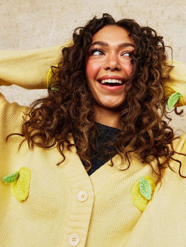 Skinnydip London 3D Lemons Knitted Cardigan