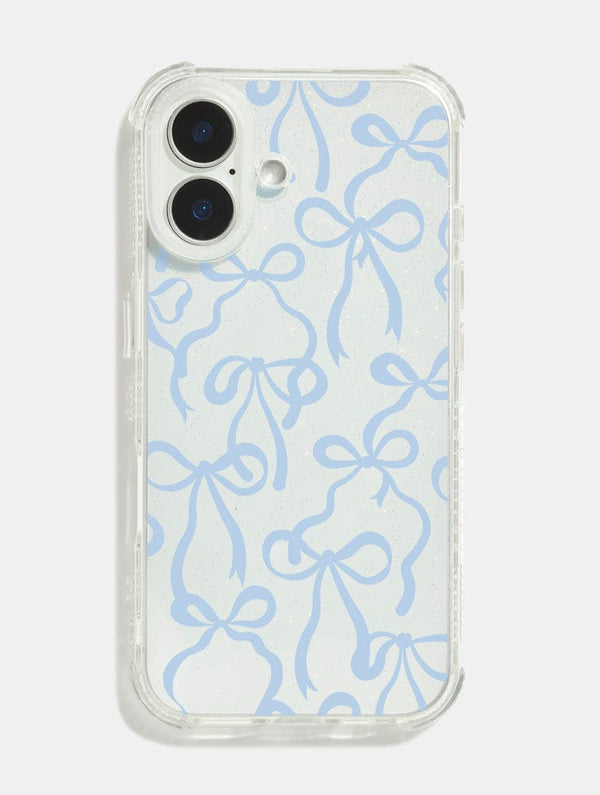 Skinnydip London Baby Blue Bows Shock iPhone Case
