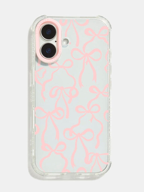 Skinnydip London Baby Pink Bows Shock iPhone Case