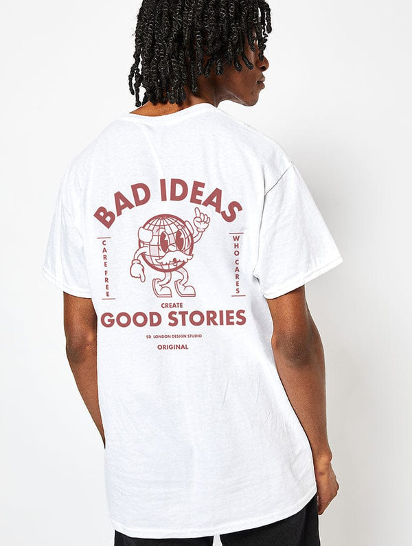 Skinnydip London Bad Ideas Right T-Shirt In White