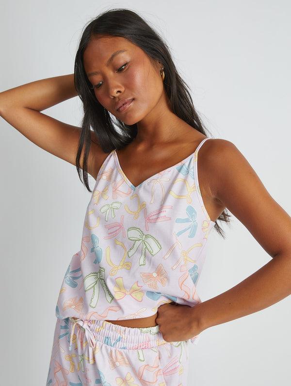 Skinnydip London Bow Print Cami & Short Pyjama Set