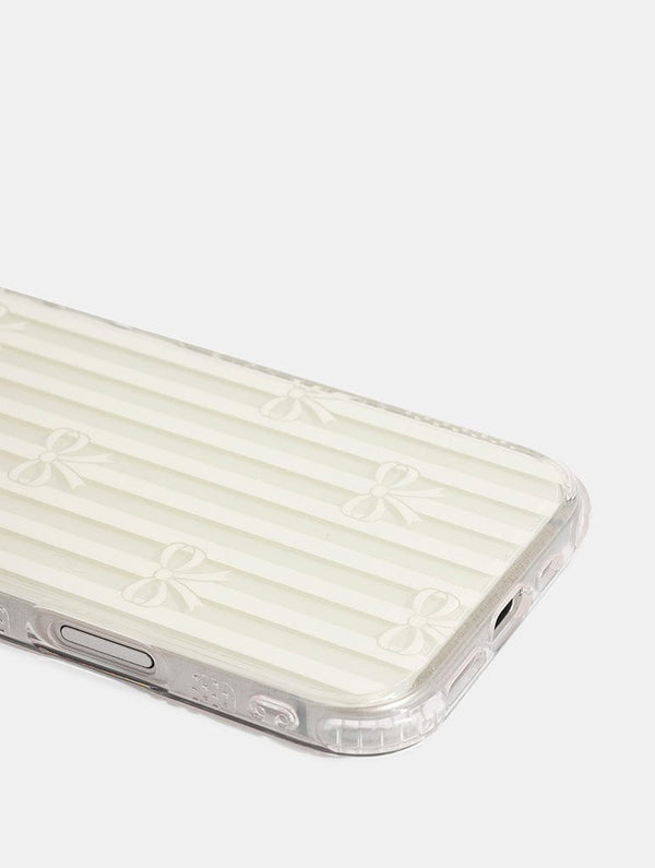 Skinnydip London Bow Stripe Shock IPhone Case