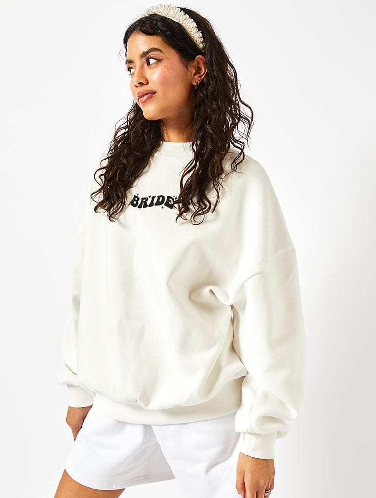 Skinnydip London Bride To Be Sweatshirt In Ecru