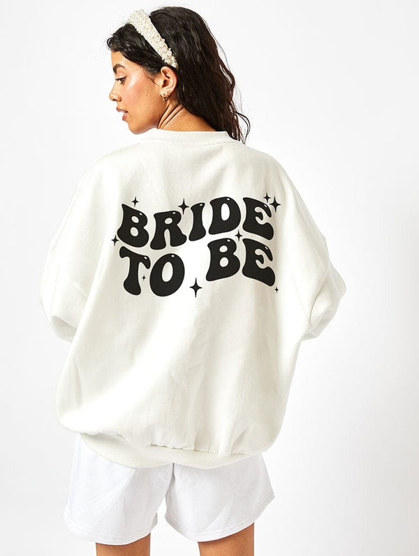 Skinnydip London Bride To Be Sweatshirt In Ecru