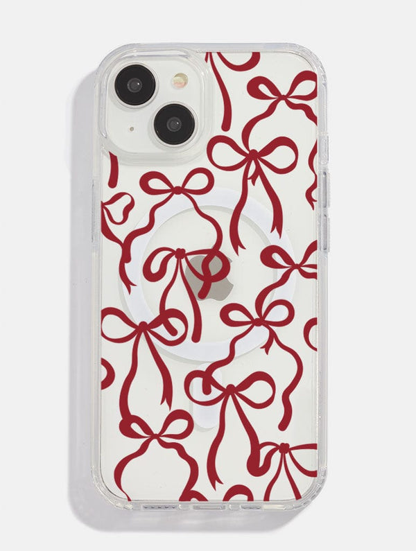 Skinnydip London Burgundy Bows MagSafe iPhone Case