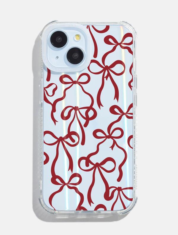 Skinnydip London Burgundy Bows Shock IPhone Case