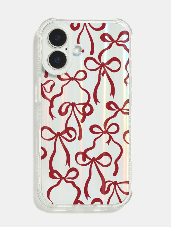 Skinnydip London Burgundy Bows Shock iPhone Case