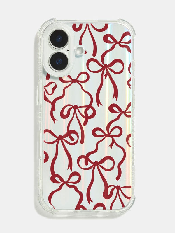 Skinnydip London Burgundy Bows Shock iPhone Case