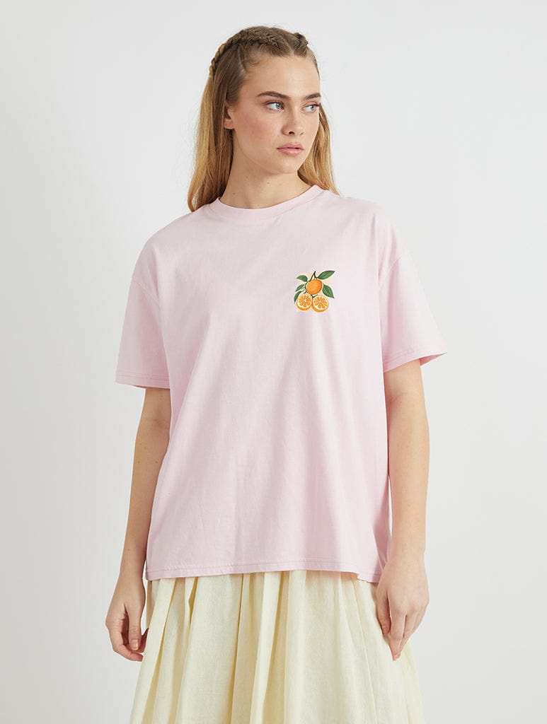Skinnydip London Citrus Club T-Shirt In Pink